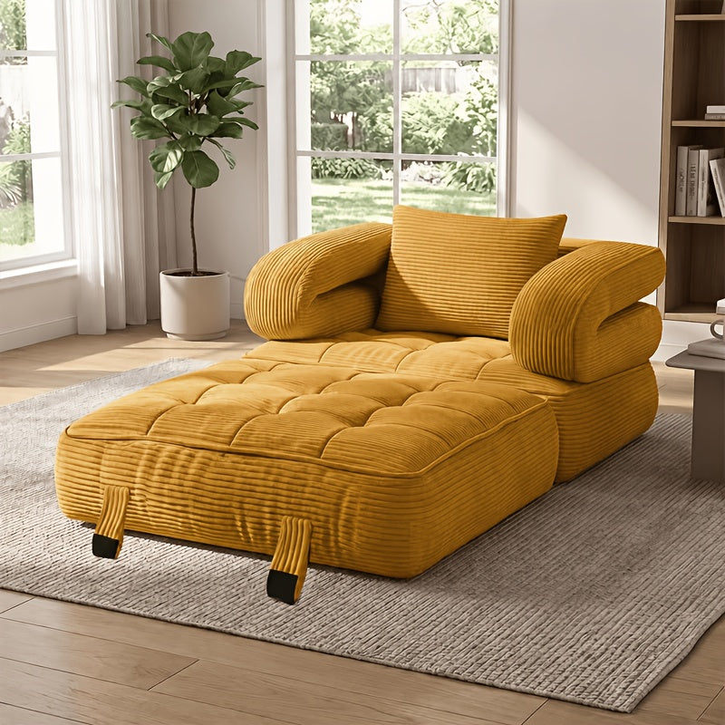 3 in 1 foldable lounge sofa a single chair bed backrest - Temu