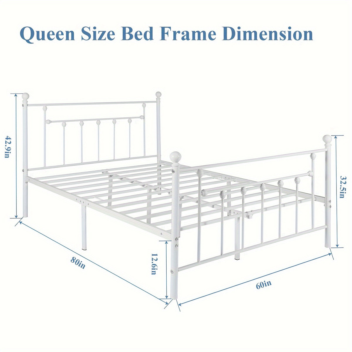 metal platform bed frame queen bed frame   spring - Temu