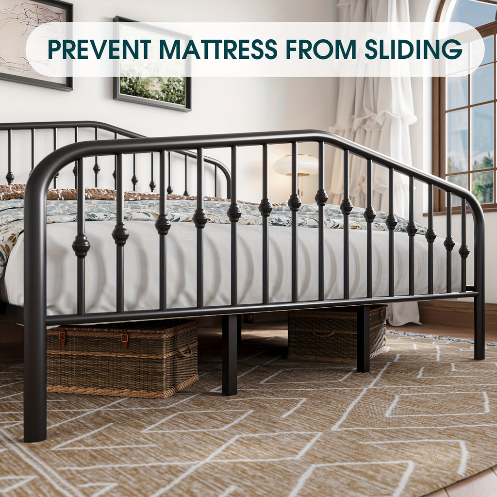 14 metal bed frame victorian headboard footboard - Temu