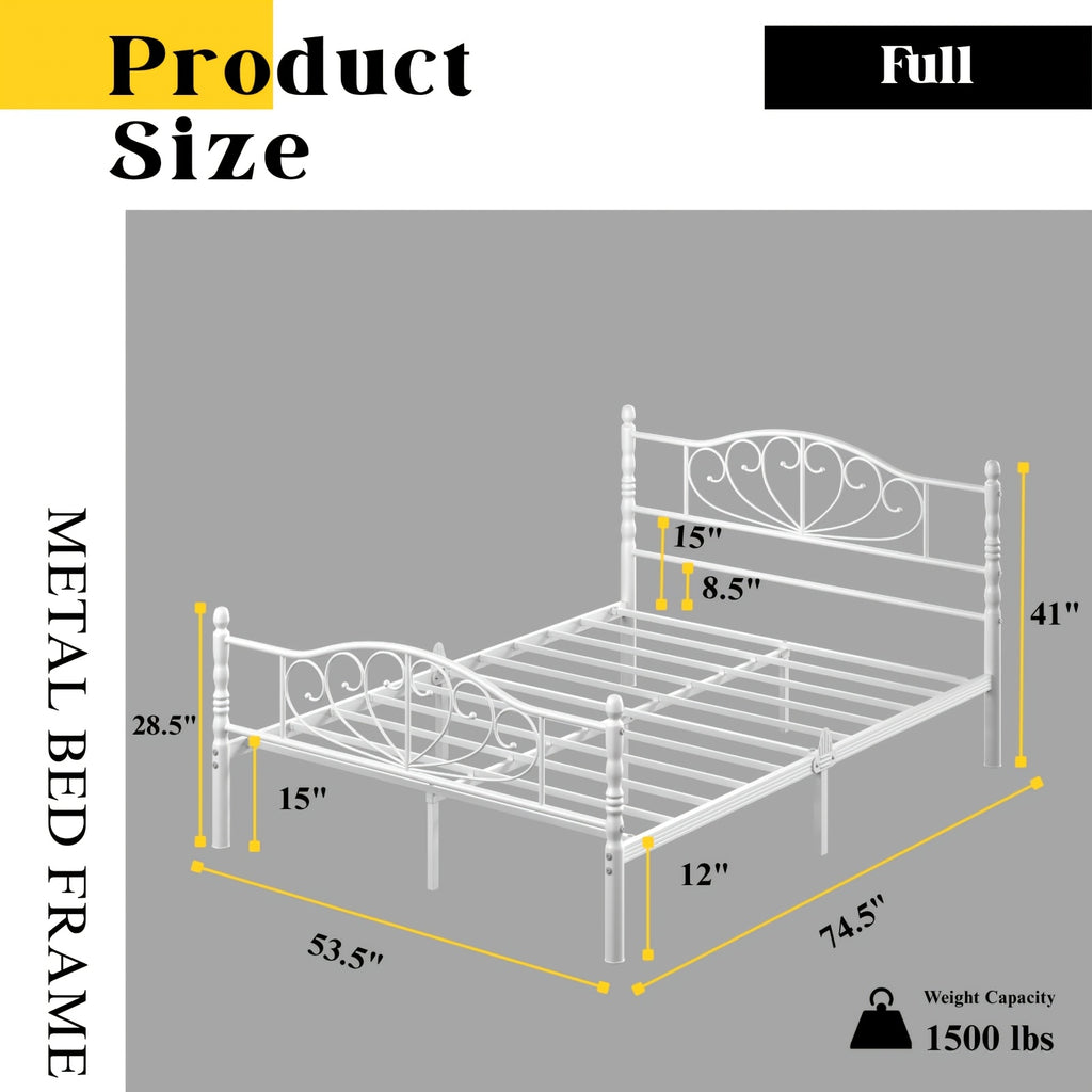 12 inch platform bed frame victorian style headboard - Temu