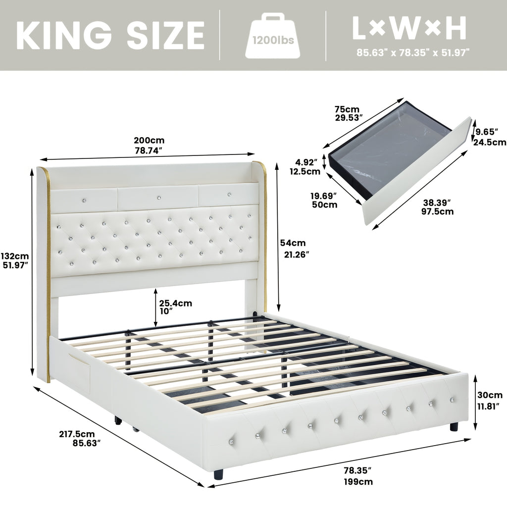 queen bed frame full size platform bed 2 removable - Temu