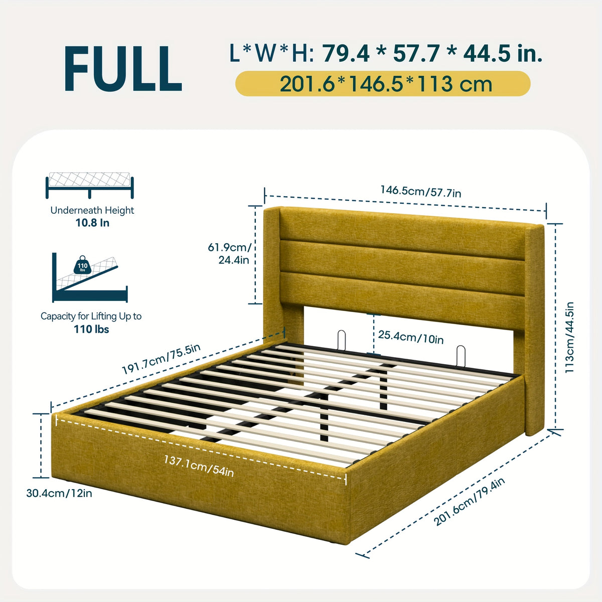 lift storage bed modern wingback upholstered - Temu