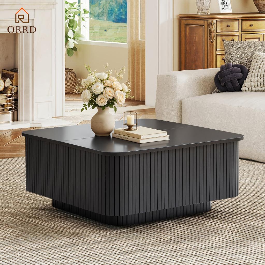 31   coffee table fluted floating base   - Temu