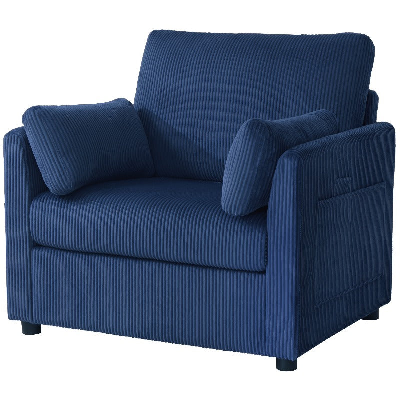 37 75 corduroy accent chair side storage pockets modern - Temu