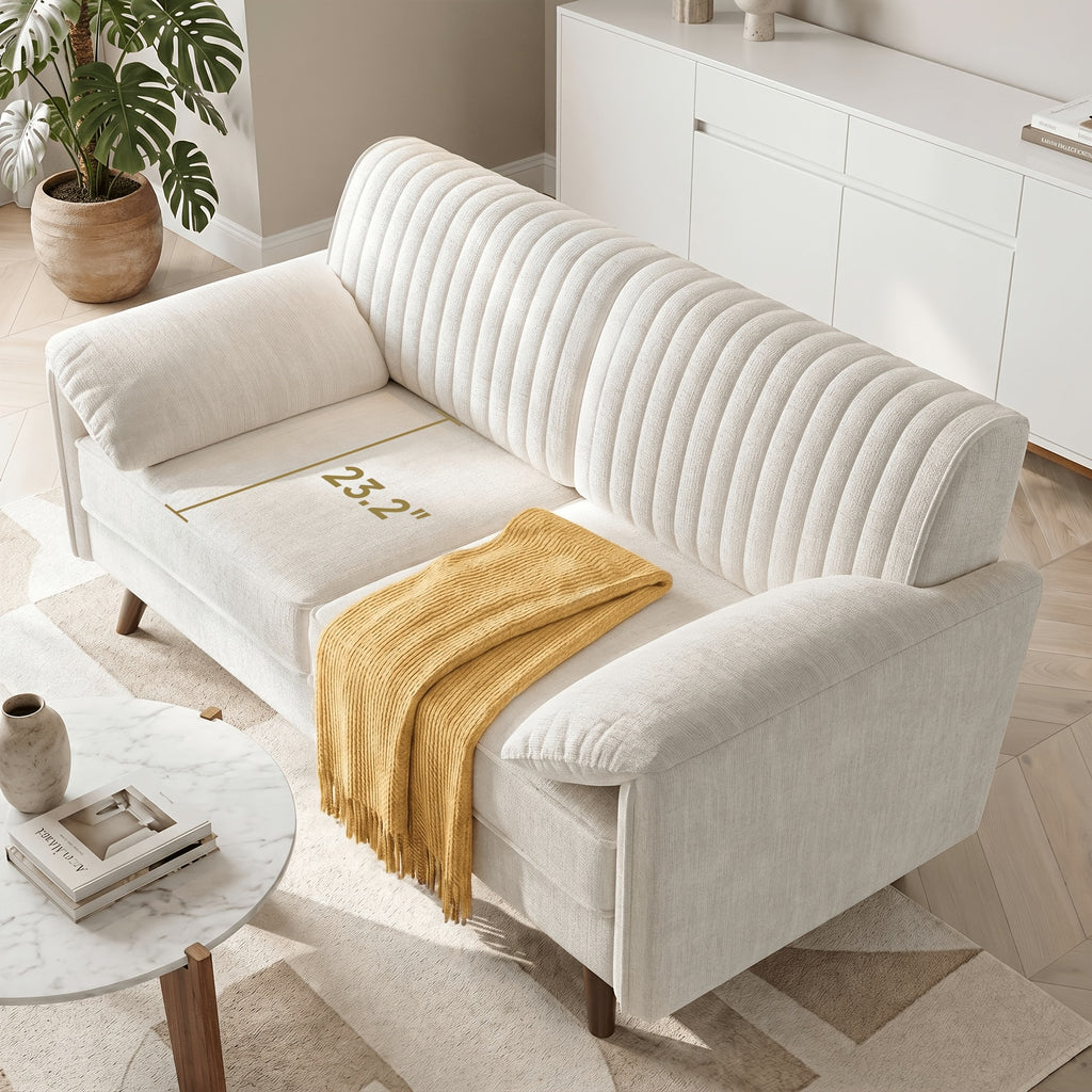 1pc 64 5 chenille loveseat soft padded   compact 2 seater - Temu