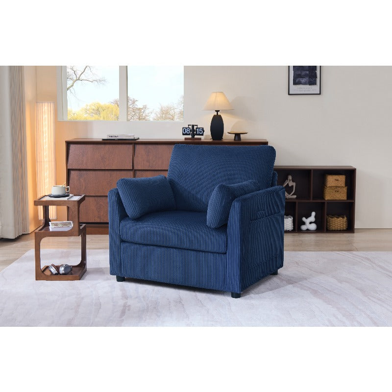37 75 corduroy accent chair side storage pockets modern - Temu