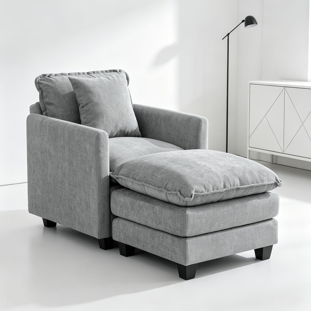 31 inch cloud accent chair storage   modern chenille - Temu