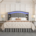 king queen full bed frame built in nightstand storage - Temu