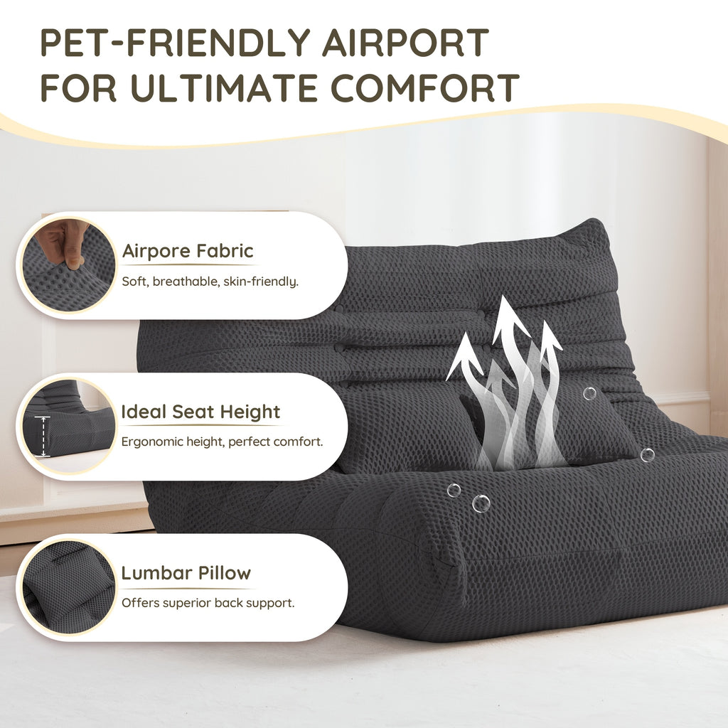 oversized frame free   bean bag sofa chair memory foam - Temu