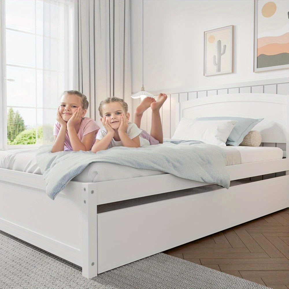 twin sized daybed a pull trundle made solid wood featuring - Temu