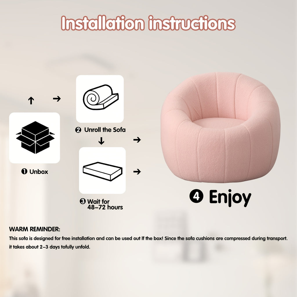 34 65 inches compressed halloween pumpkin single sofa - Temu
