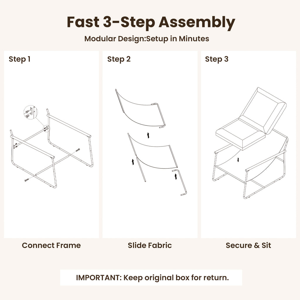 29 5in iron armchair padded cushion heavy duty metal accent - Temu