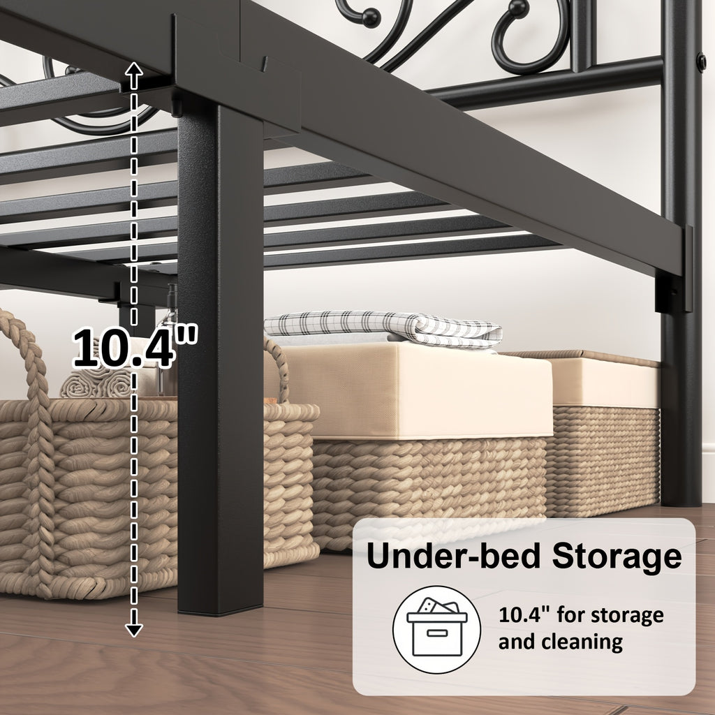 bed frame bed storage metal platform bed vintage   - Temu