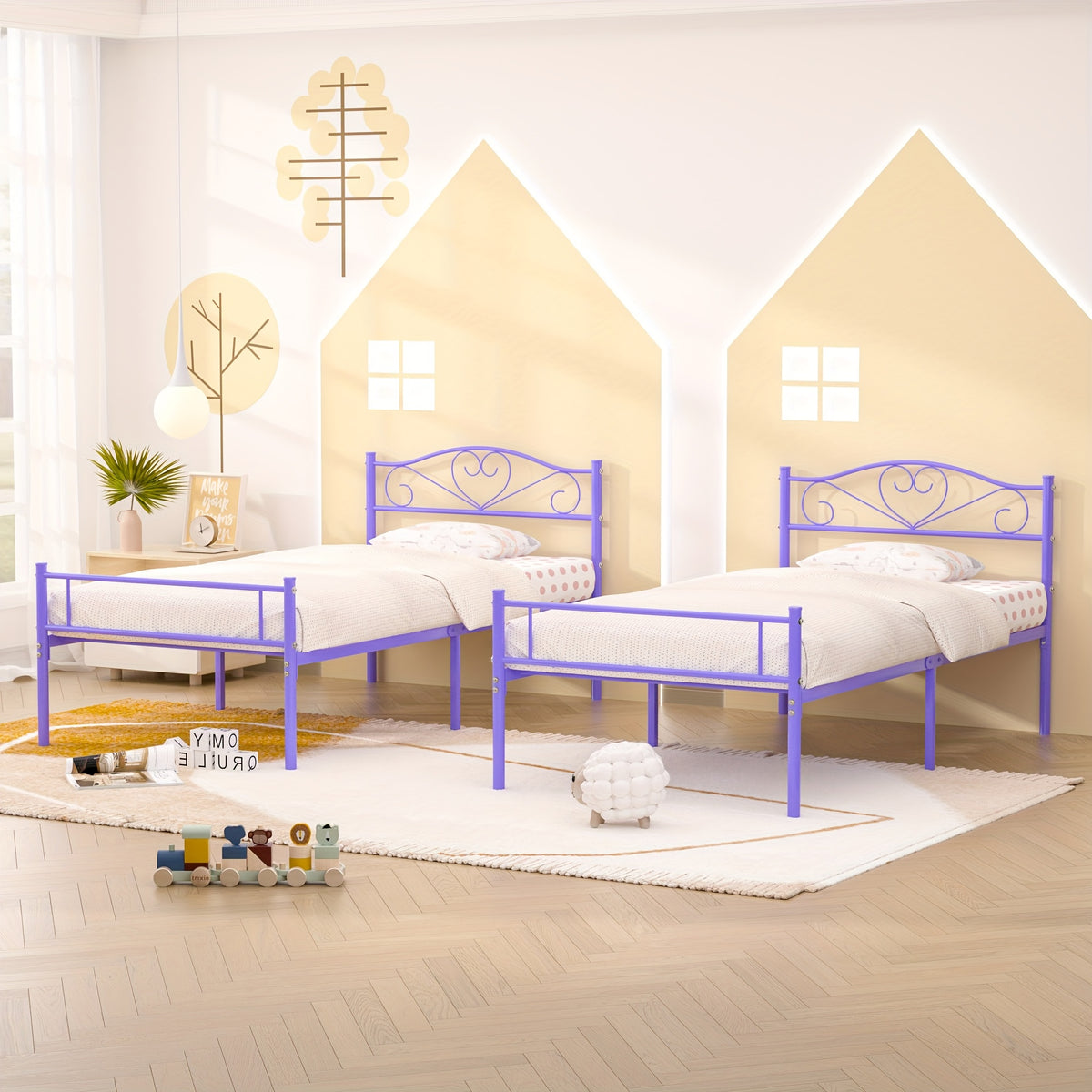 1pc   twin size metal platform bed frame classic - Temu