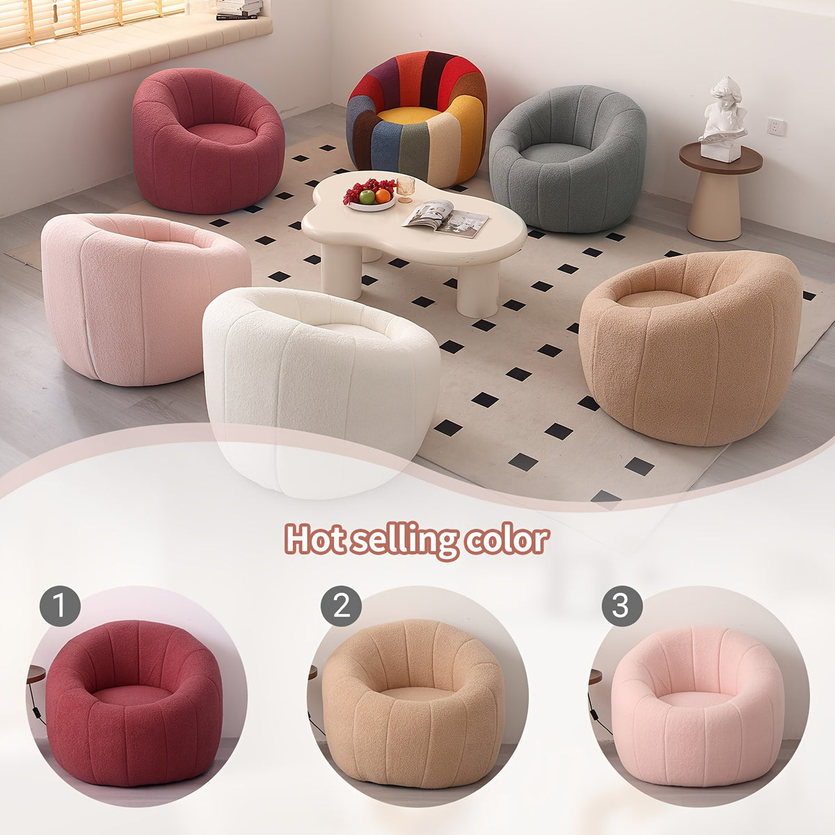 34 65 inches compressed halloween pumpkin single sofa - Temu