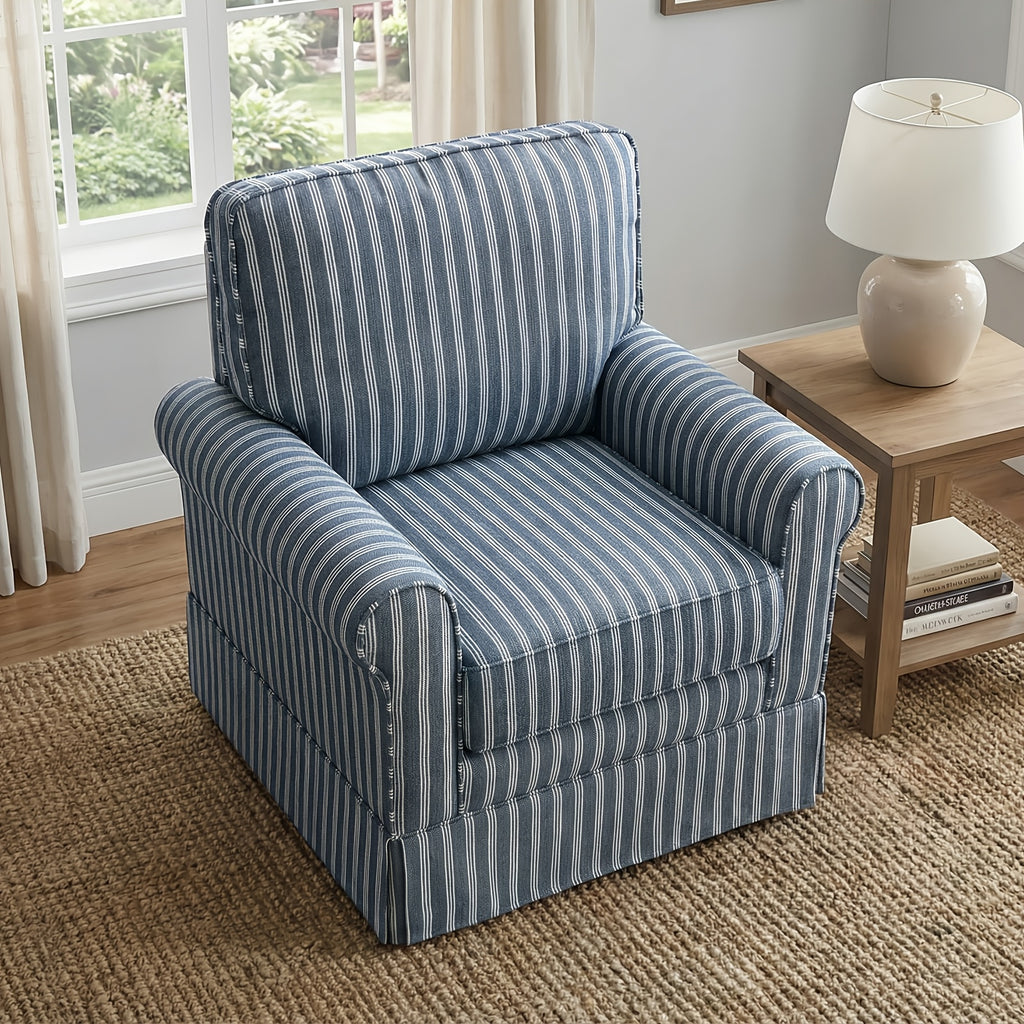 30 wide bohemian swivel accent chair blend vertical stripe - Temu