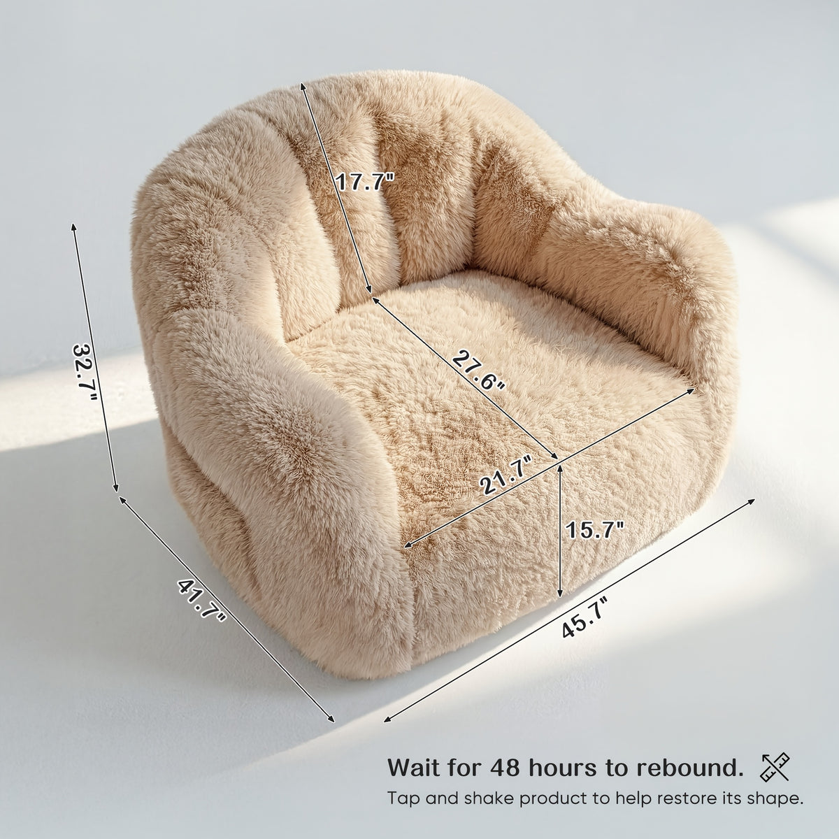 fluffy   bag chair armrests   - Temu