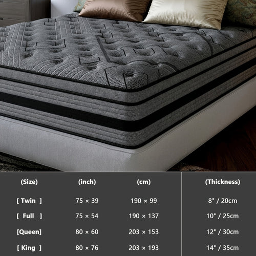 12 14 gel memory foam     twin full queen - Temu