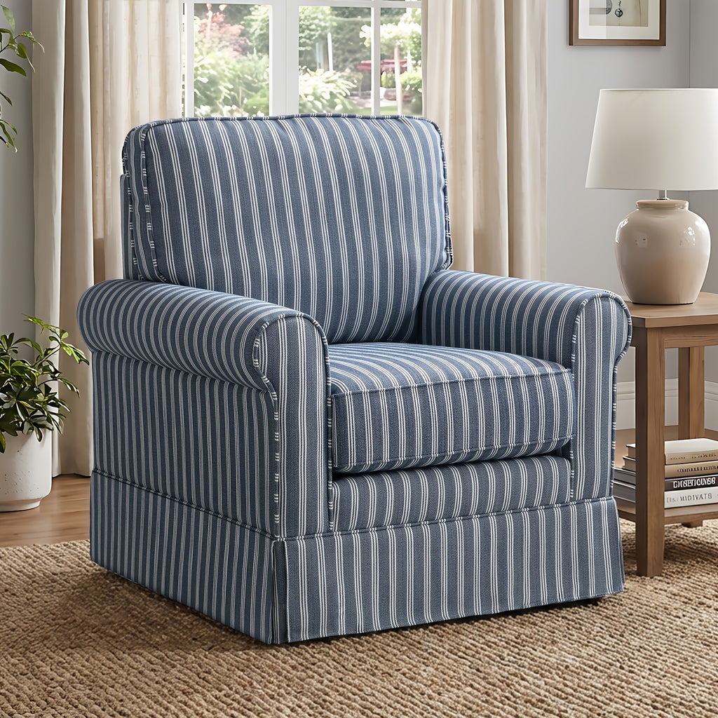 30 wide bohemian swivel accent chair blend vertical stripe - Temu