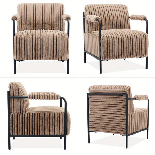 1 single modern metal frame upholstered armchair thickened - Temu