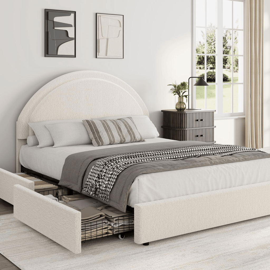 2026 lamb fleece comfortable semi circular low profile bed 2 - Temu
