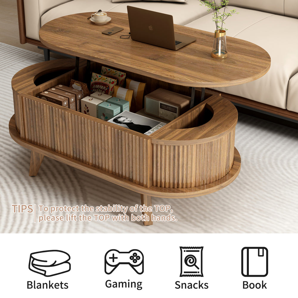adjustable lift top coffee table hidden storage compartment - Temu