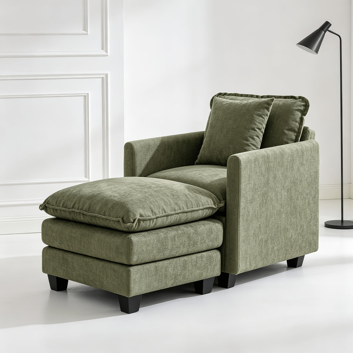 31 inch cloud accent chair storage   modern chenille - Temu