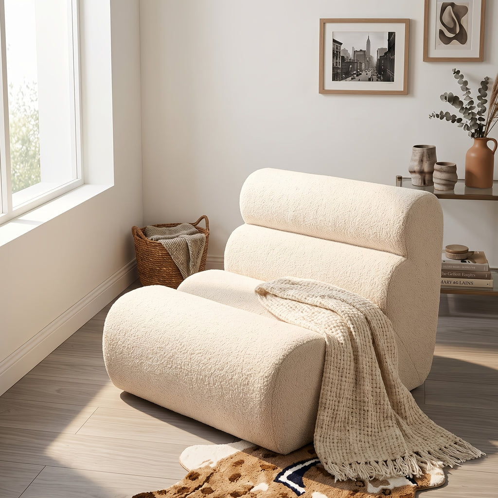 40 95 inch modern teddy fabric floor sofa frameless modular - Temu