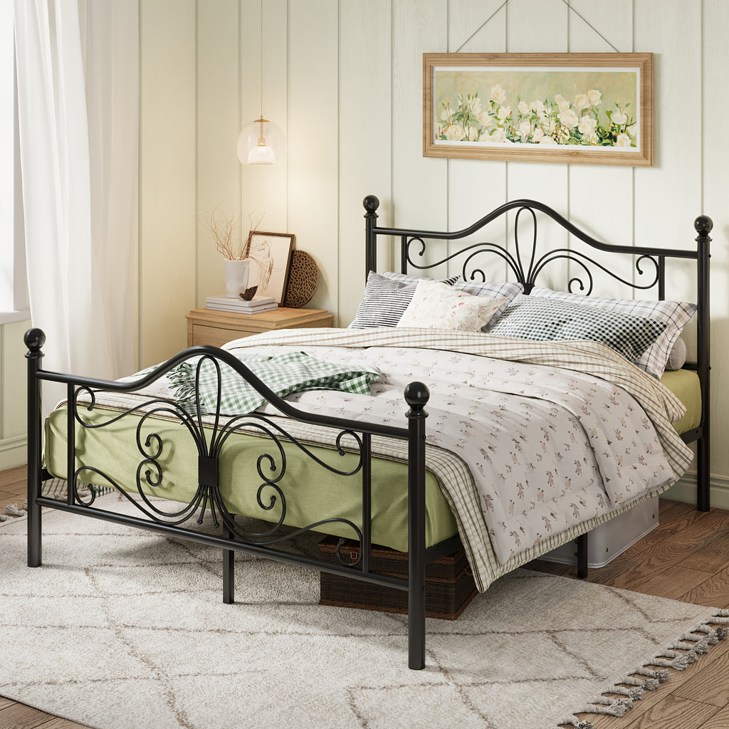 metal bed frame headboard platform bed   - Temu