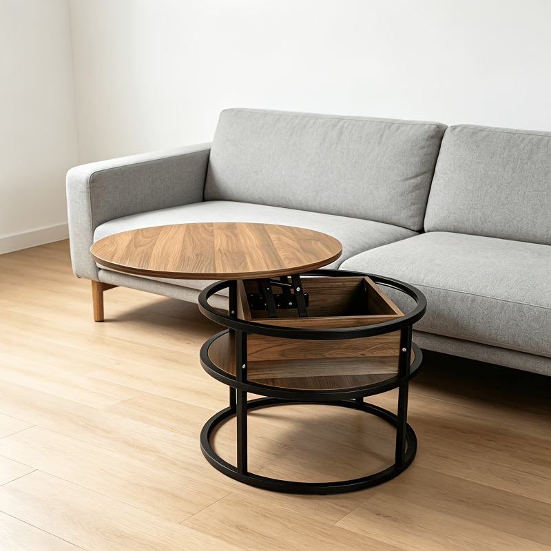 circular lifting storage coffee table industrial   - Temu