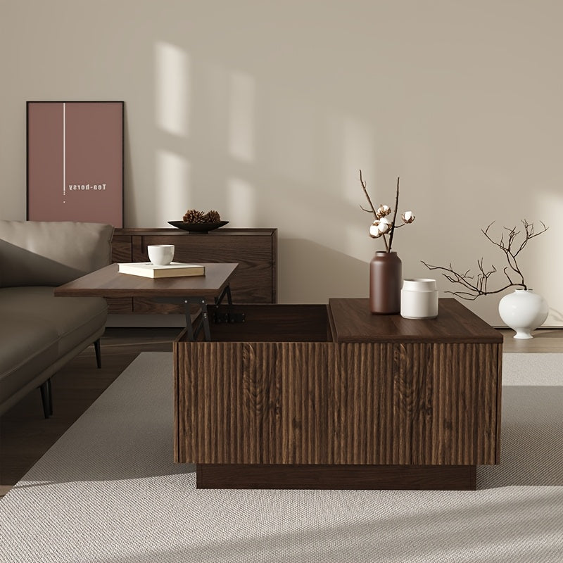 coffee table   square walnut stylish   design - Temu