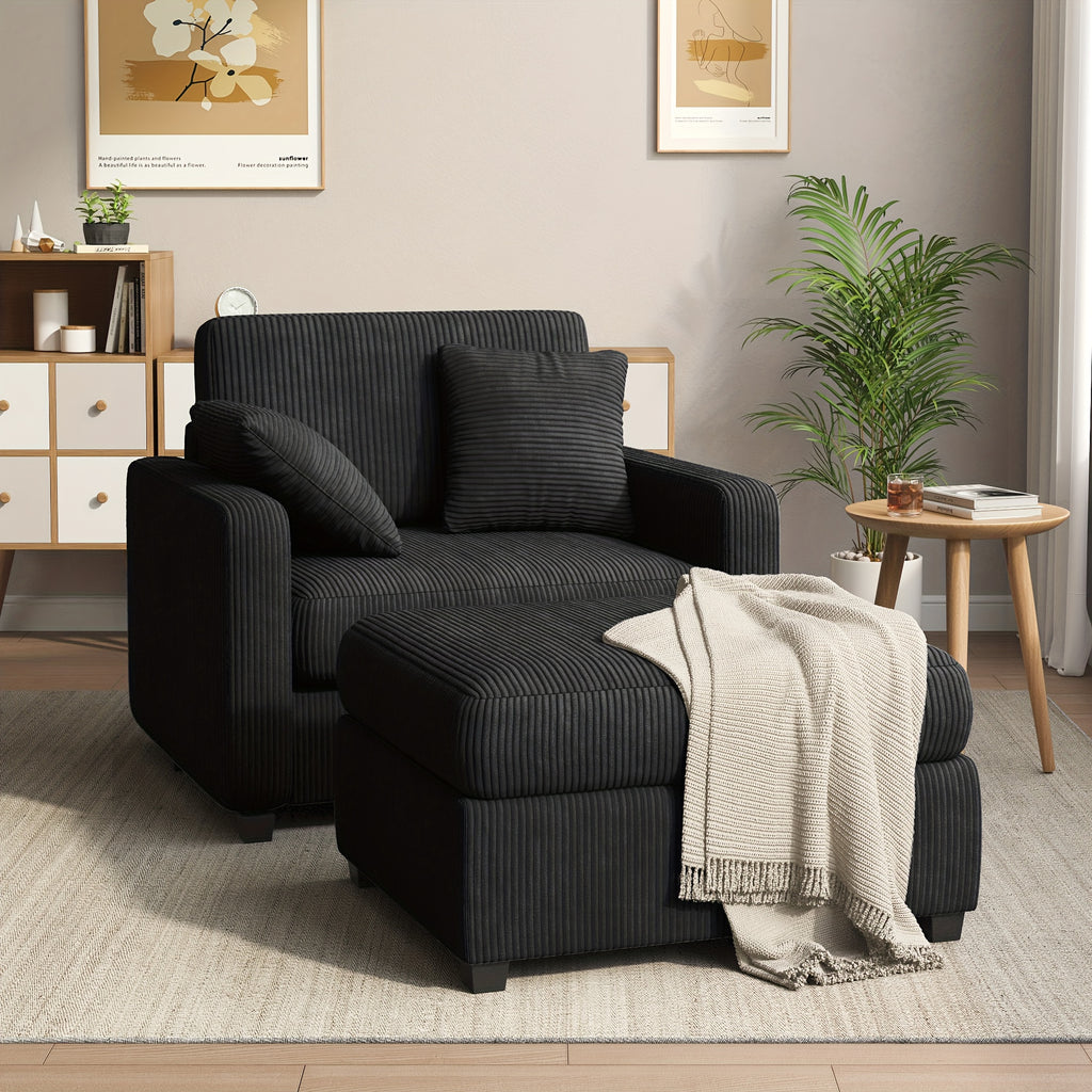42 oversized chaise lounge chair indoor corduroy upholstered - Temu
