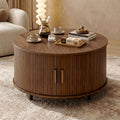 32 round fluted coffee table storage   century modern - Temu