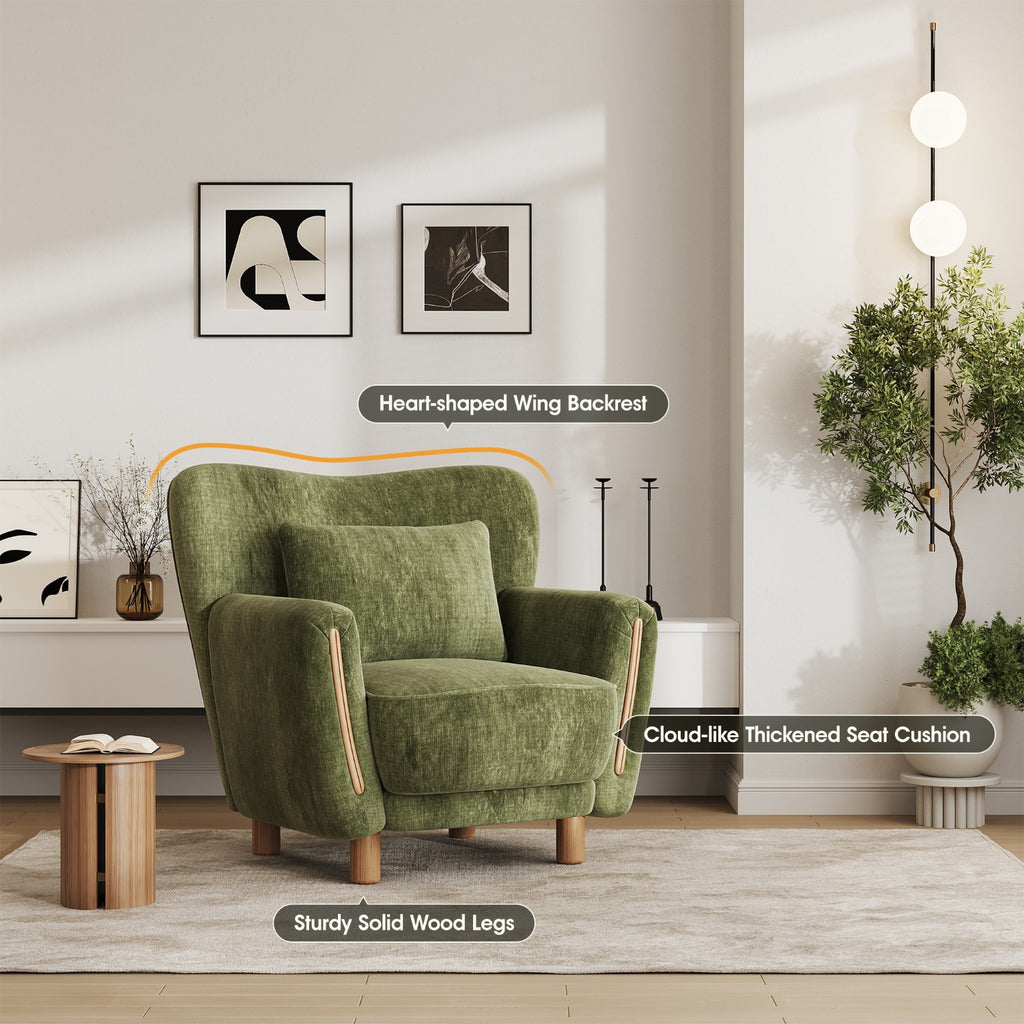35 low profile wood accent chair backrest wingback lounge - Temu