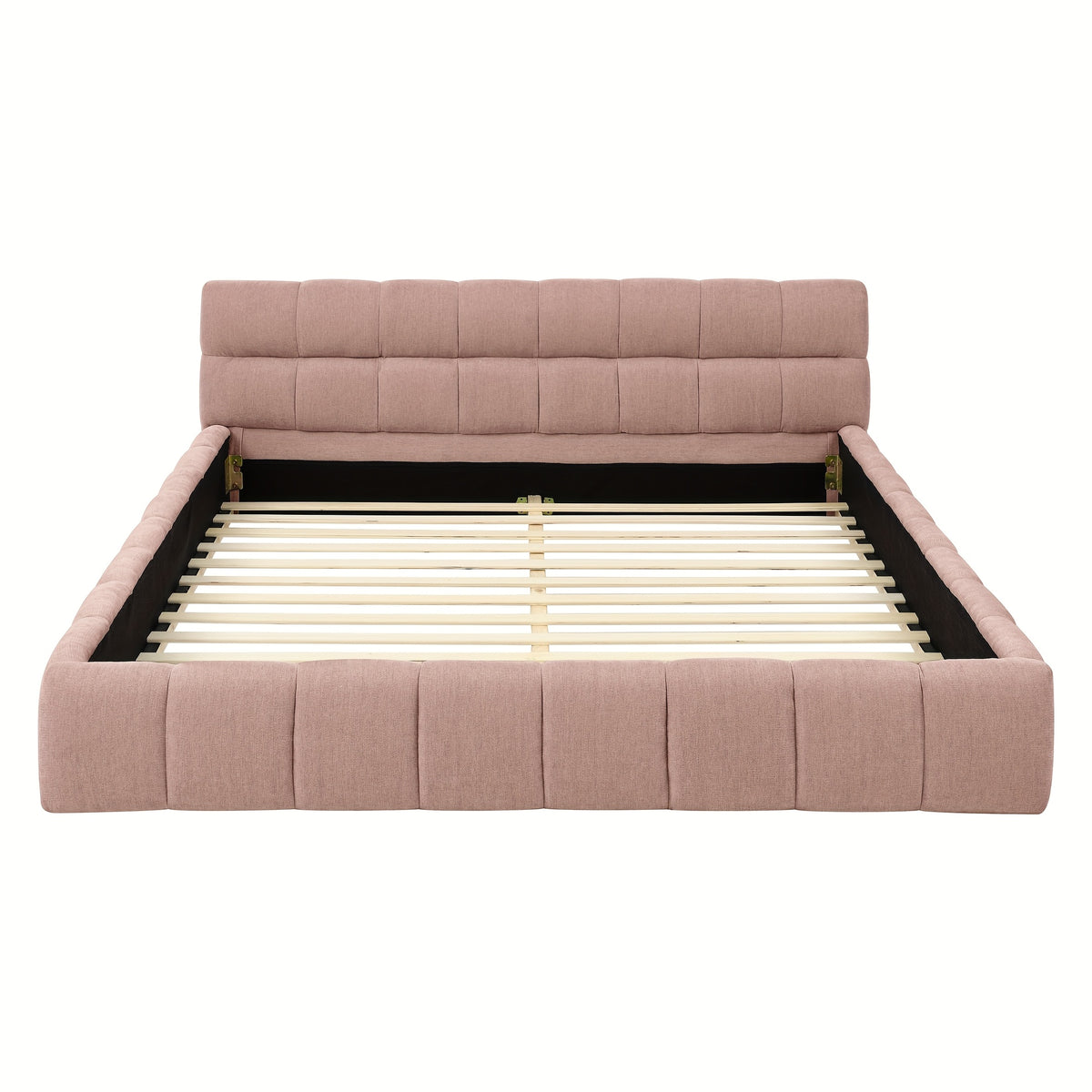 68 queen size modern bed cute puff grid pattern chenille - Temu