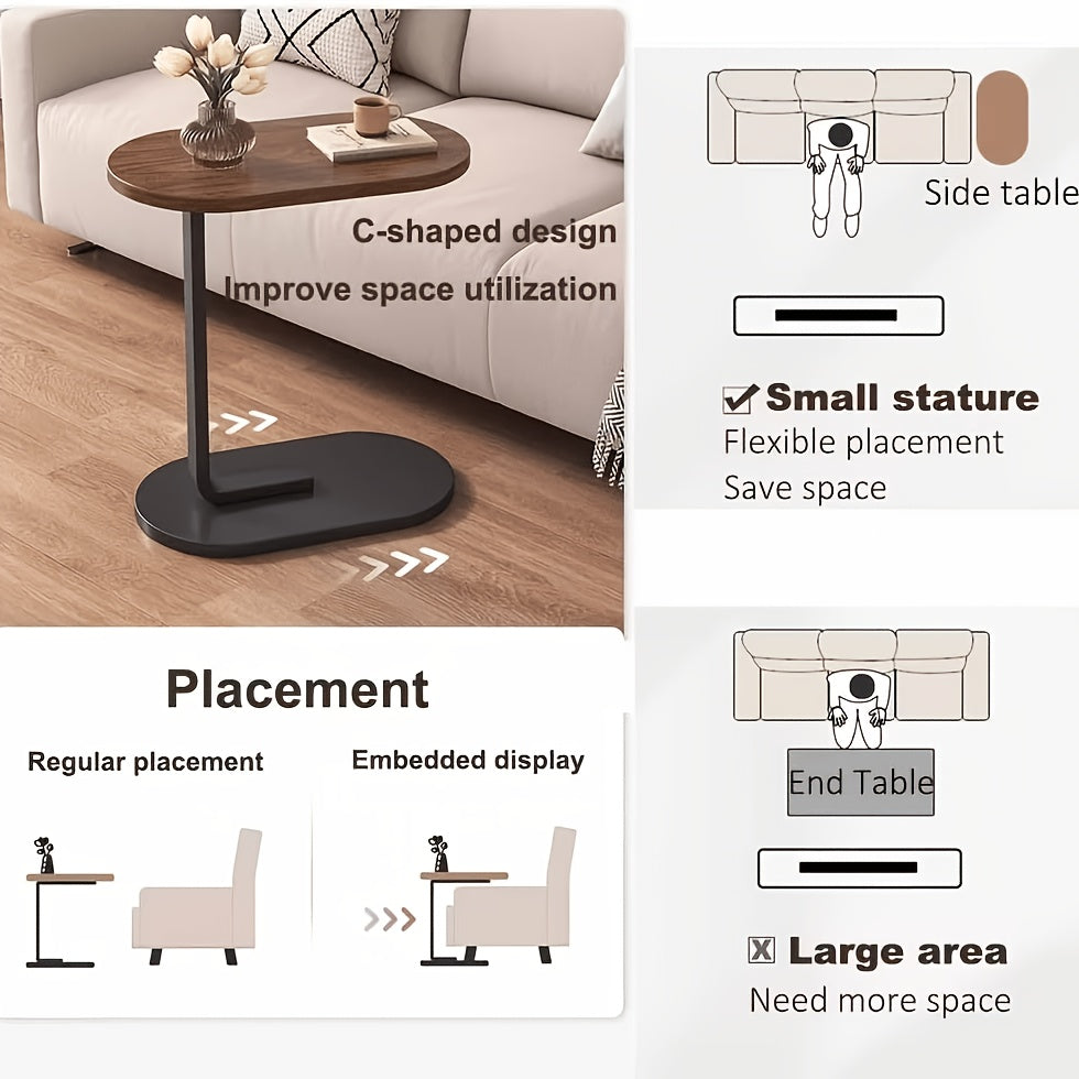 elegant side table a sturdy metal frame compact coffee table - Temu