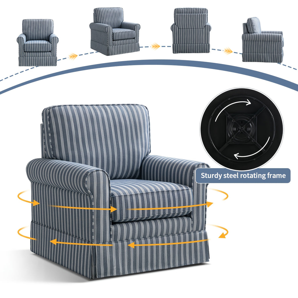 30 wide bohemian swivel accent chair blend vertical stripe - Temu