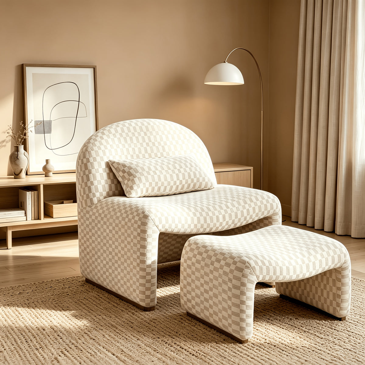 28 w checkered accent chair   set modern   - Temu