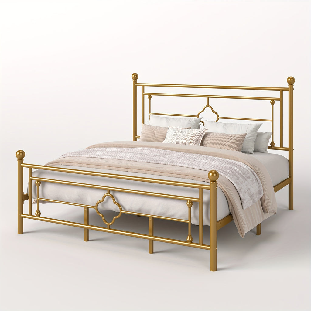 modern metal platform bed frame   art - Temu
