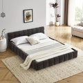 68 queen size modern bed cute puff grid pattern chenille - Temu