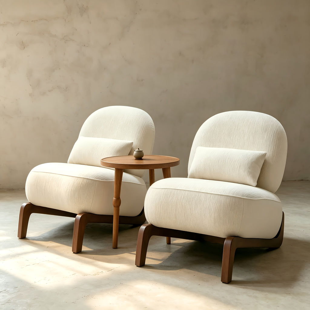 single person lazy sofa without armrests solid wood curved - Temu