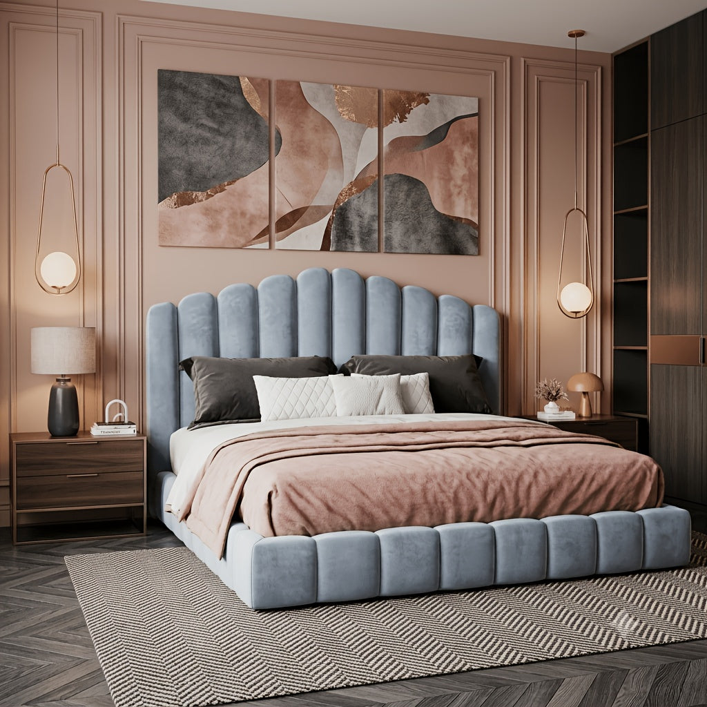 bed frame shell shaped headboard   - Temu