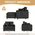 42 oversized chaise lounge chair indoor corduroy upholstered - Temu