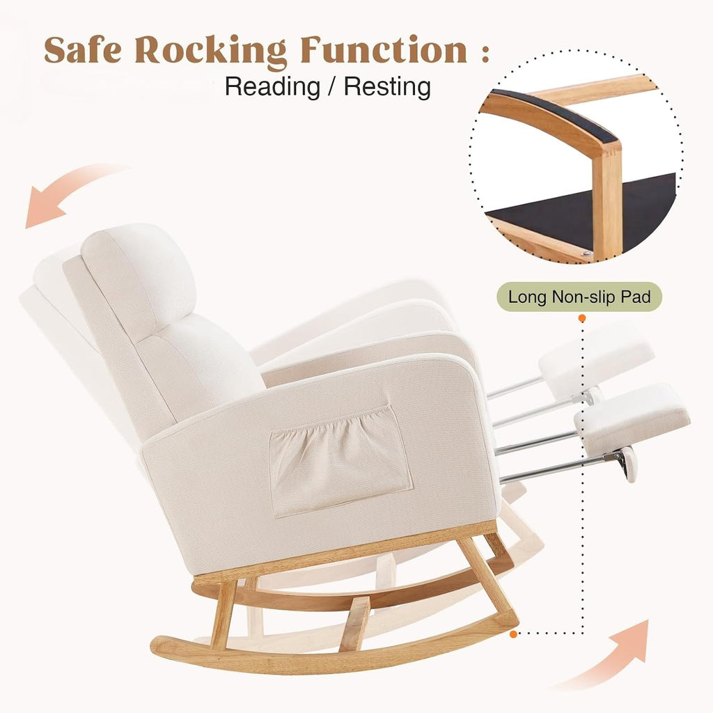 solid wood swivel rocker recliner slow rock mechanism - Temu